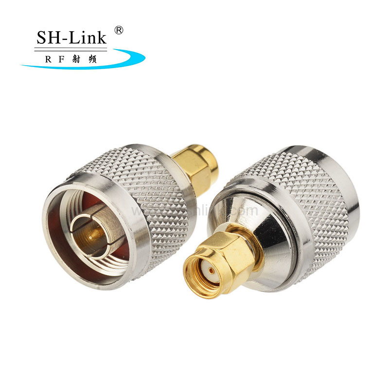 50 ohm Brass N type male to SMA male adapter RF Coaxial Adaptor